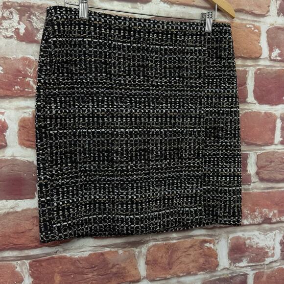 Express Skirt Women's Large Tweed Casual Career Work Stretchy Pocketless Pull On - Picture 2 of 8